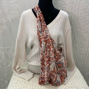 FREE PEOPLE Reusable Bags Lot of 2 Paisley Boho Granola Girl Hippie 70s Inspo